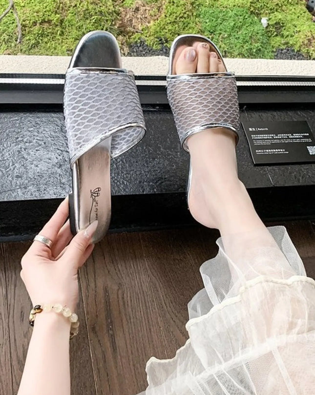 Mesh Breathable Comfort Slide Sandals 