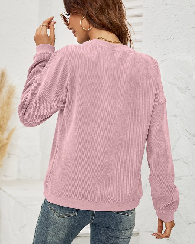 Faceless Gnome Graphic Drop Shoulder Sweatshirt