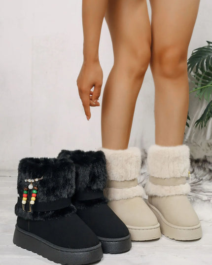 Round Toe Platform Boots