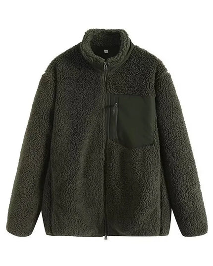 Zip Up Long Sleeve Plush Jacket