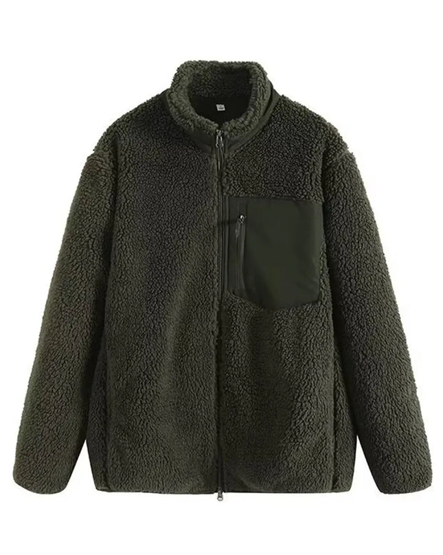 Zip Up Long Sleeve Plush Jacket