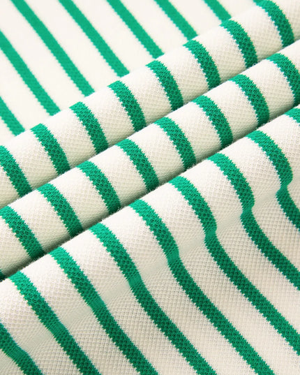 Striped Flounce Sleeve Casual Blouse