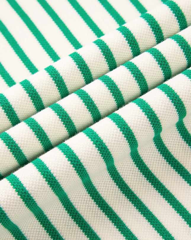 Striped Flounce Sleeve Casual Blouse