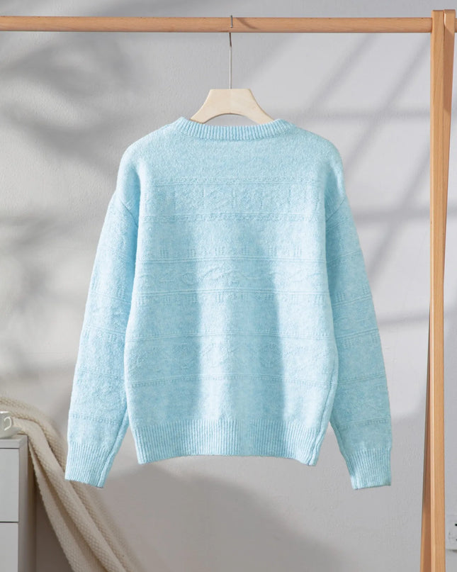 Round Neck Long Sleeve Sweater