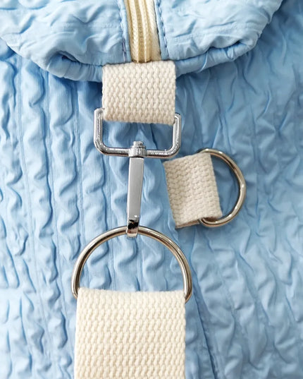 Textured Nylon Travel Bag