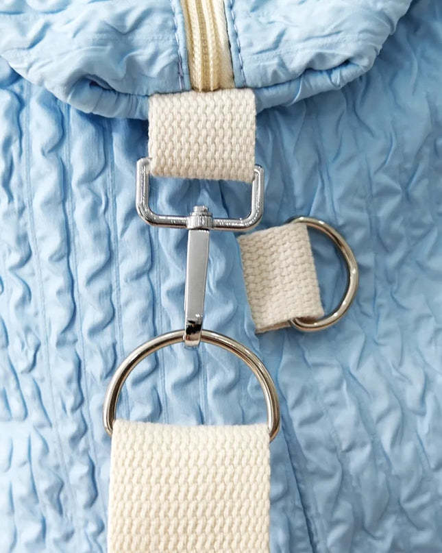 Textured Nylon Travel Bag