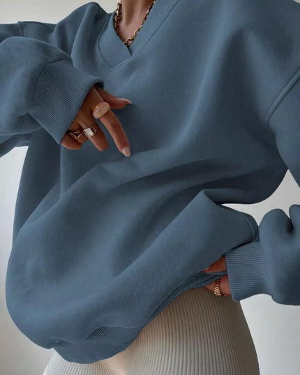 Dropped Shoulder Long Sleeve Oversized Sweatshirt
