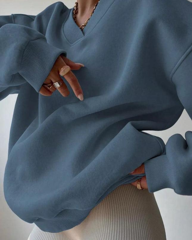 Dropped Shoulder Long Sleeve Oversized Sweatshirt