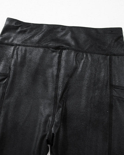 Pocketed V-Cut Waist Leggings