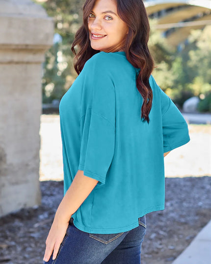 Basic Bae Full Size Round Neck Drop Shoulder T-Shirt