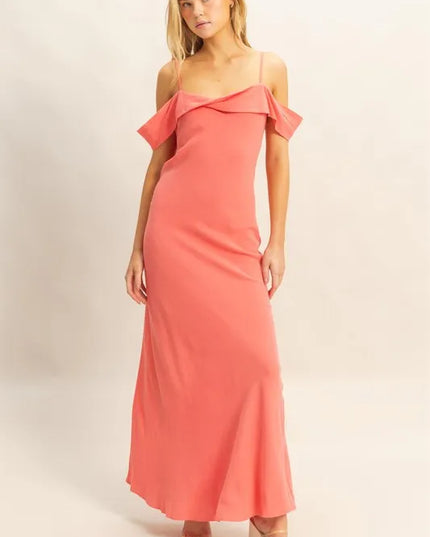 HYFVE Flattering Fit Cami Maxi Dress PINK