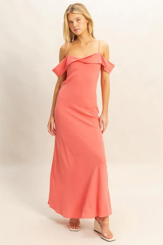 HYFVE Flattering Fit Cami Maxi Dress PINK