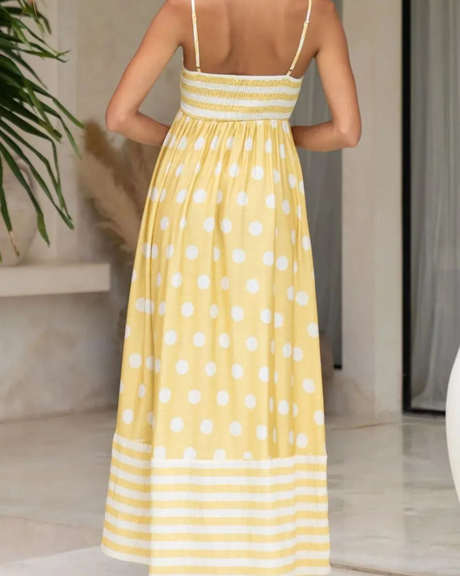 Polka Dot Square Neck Cami Dress