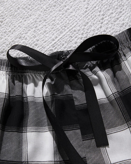 Plus Size Lace Trim Scoop Neck Cami and Printed Shorts Pajama Set