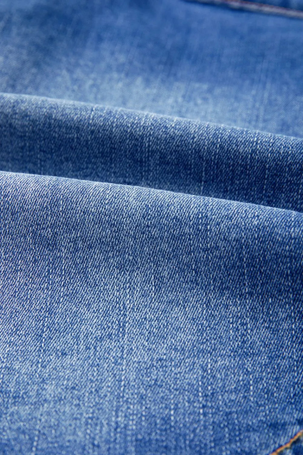 Wrapped Crossed Waist Denim Mini Skirt 