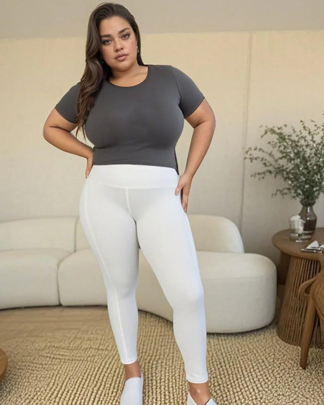 Wide Waistband Sports Leggings 