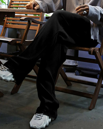 Men's Full Size Relaxed Fit Drawstring Wide Leg Pants Plus Size