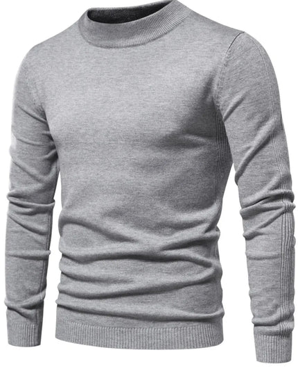 Men's Mock Neck Long Sleeve Sweater