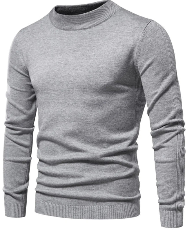 Men's Mock Neck Long Sleeve Sweater