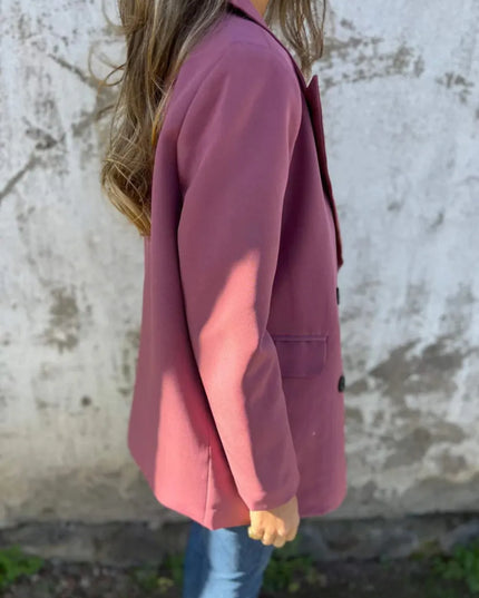 Full Size Collared Neck Long Sleeve Blazer