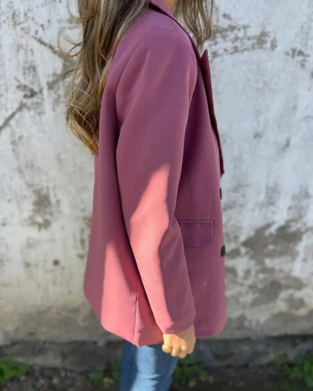 Full Size Collared Neck Long Sleeve Blazer