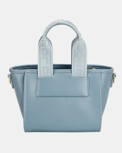 David Jones Small Handbag with Embossed Pattern Handles 