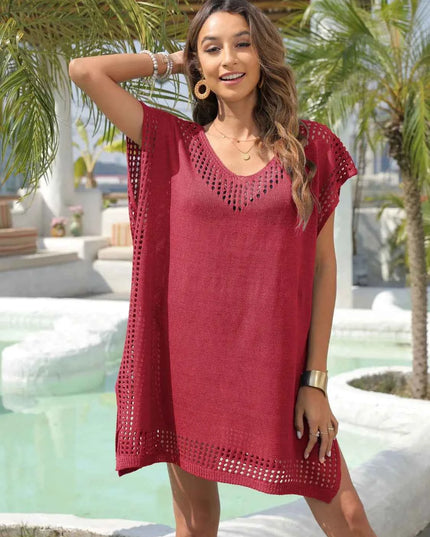 Crochet Trim Beach Cover Up Dress
