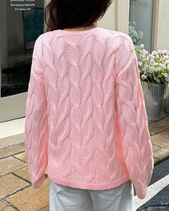 Cable Knit Long Sleeve Sweater