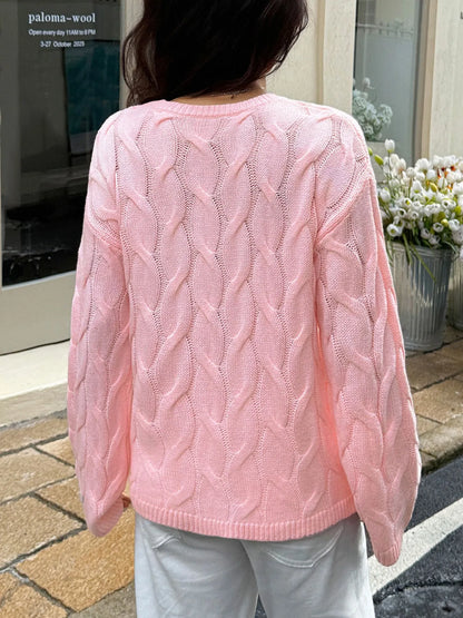 Cable Knit Long Sleeve Sweater