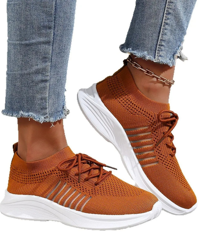 Breathable Mesh Lace Up Athletic