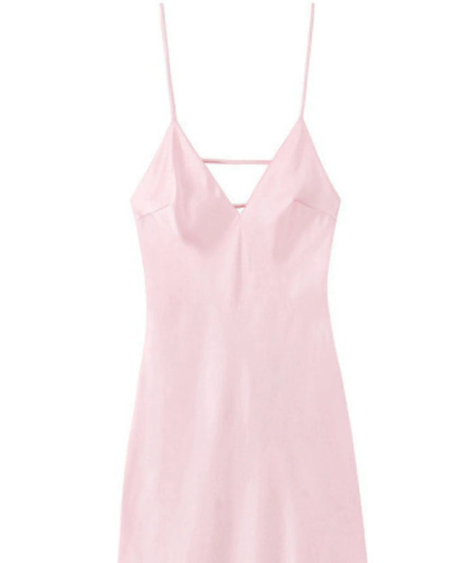 Satin V-Neck Cami Dress