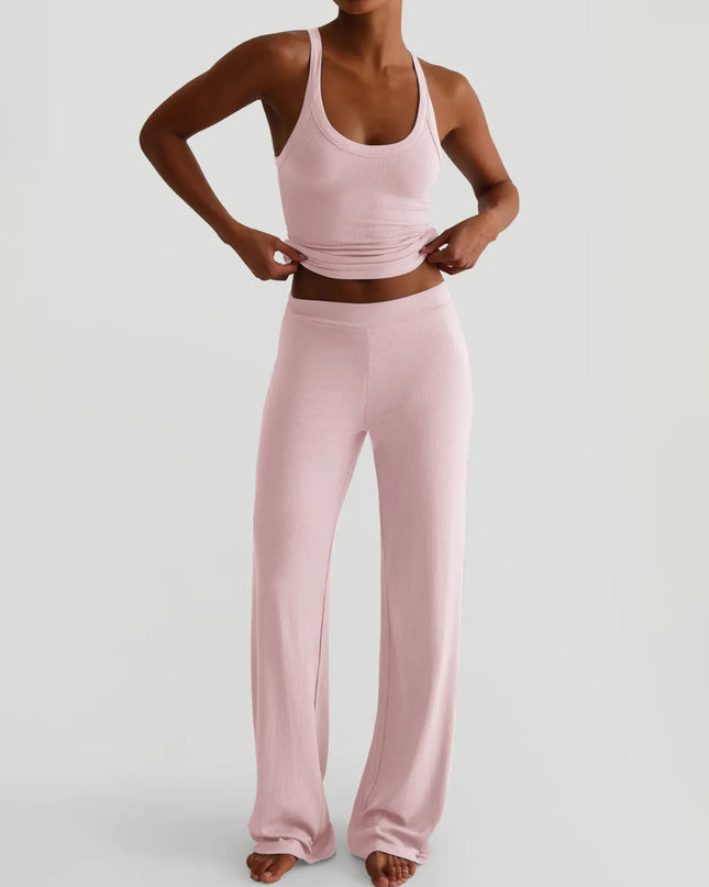 Scoop Neck Tank and Pants Set