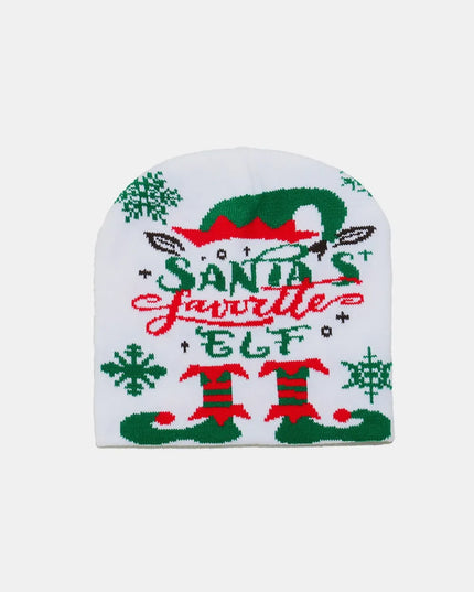 Christmas Pattern Knit Hat Style D One Size