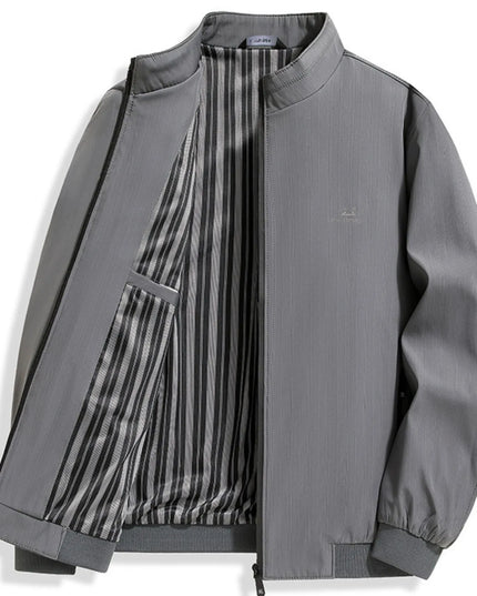 Men's Plus Size Zip Up Long Sleeve Jacket