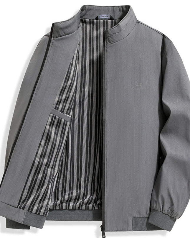 Men's Plus Size Zip Up Long Sleeve Jacket