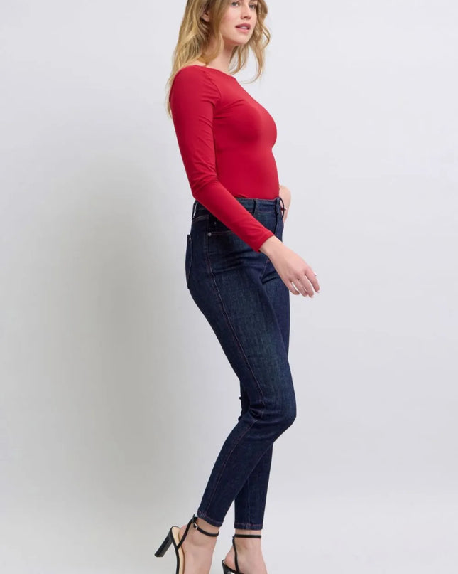 Judy Blue Full Size Heart Shaped Back Pockets Skinny Jeans