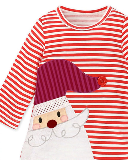 Children's Striped Long Sleeve Dress