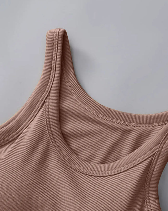 Round Neck Tank with Bra
