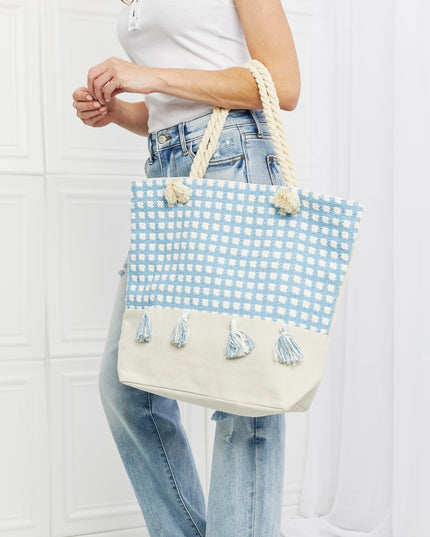 Justin Taylor Picnic Date Tassel Tote Bag