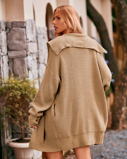 Dropped Shoulder Long Sleeve Cardigan