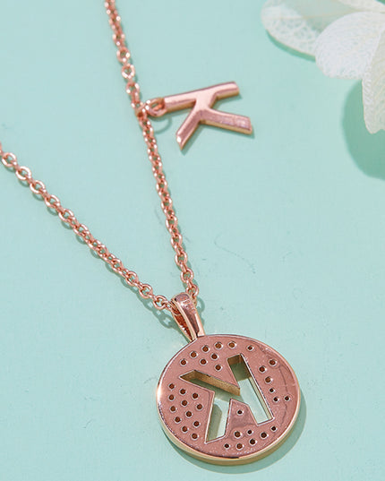 Adored Moissanite K to T Pendant Necklace