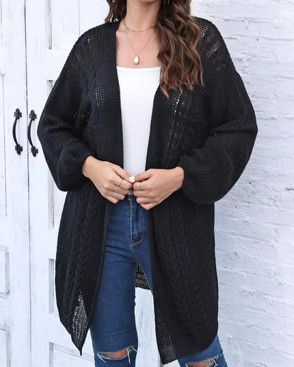Open Front Long Sleeve Cardigan