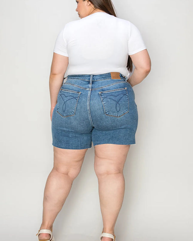 Judy Blue Full Size High Waist Slim Denim Shorts