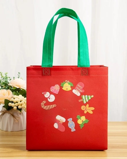 Christmas Cute Christmas Tree Santa Claus Letter Nonwoven Party Festival Gift Bags Christmas Red; High 25 Wide 25 Side 10