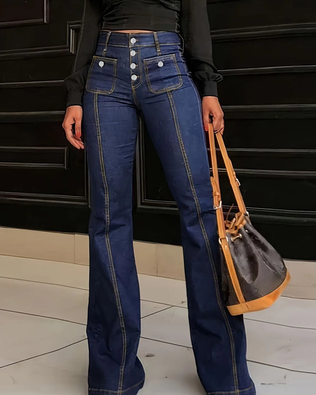 Flare Jeans with Pockets 