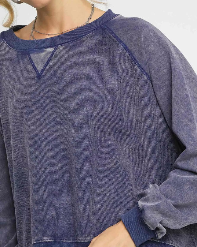 Umgee Mineral Wash French Terry Sweatshirt