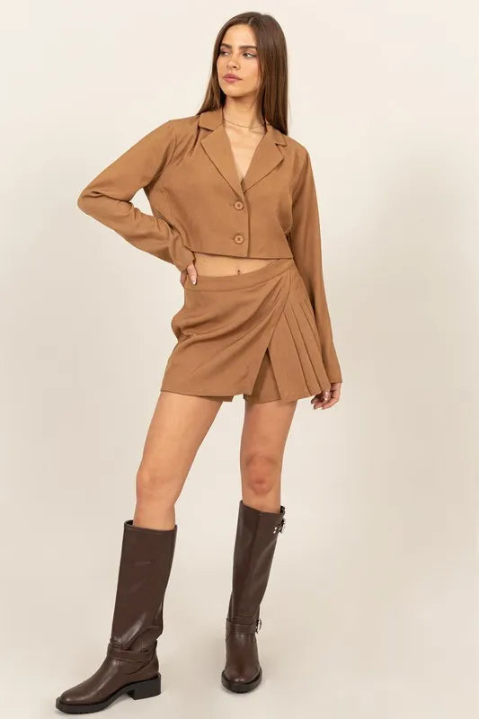 HYFVE Cropped Button-Down Blazer