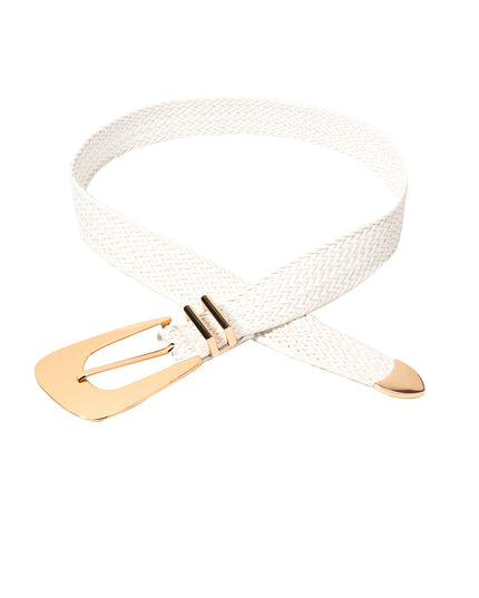 Irregular Buckle Braid Belt