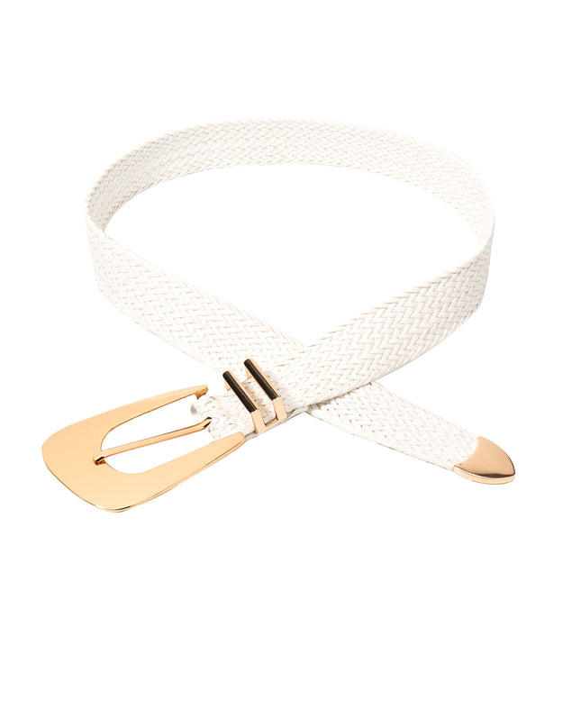 Irregular Buckle Braid Belt