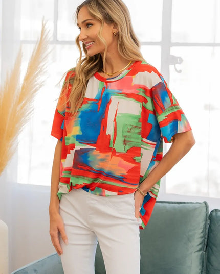 Sew In Love Full Size Round Neck Short Sleeve T-Shirt JADE MAGENTA